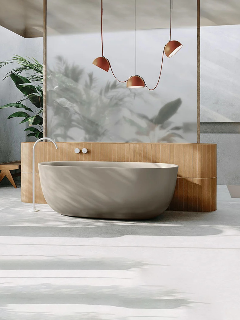 Salle de bains spa à la maison Belgique 2026 – douche pluie, baignoire îlot et matières naturelles Facq