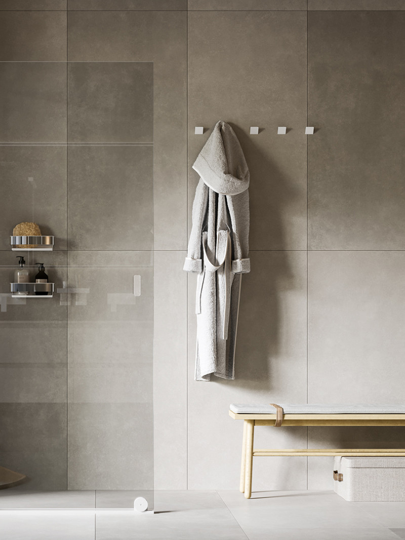Douche à l’italienne avec cloisons carrelées