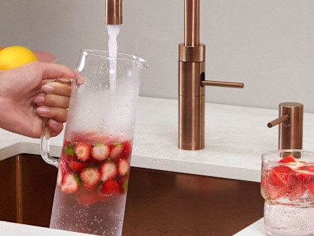 Mitigeur de cuisine rond Fusion cuivre rosé